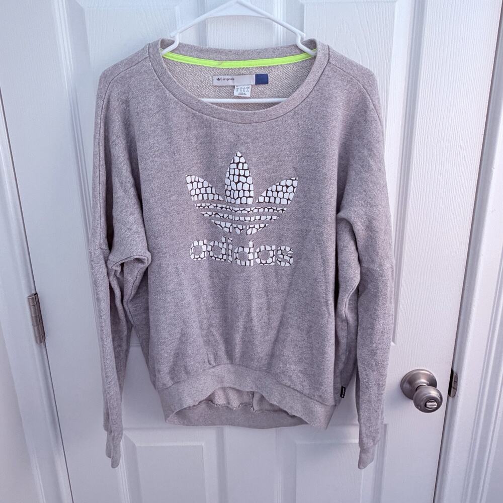 Adidas Originals Sweatshirt Womens Small Crew Neck Pullover Chile Trefoil Logo